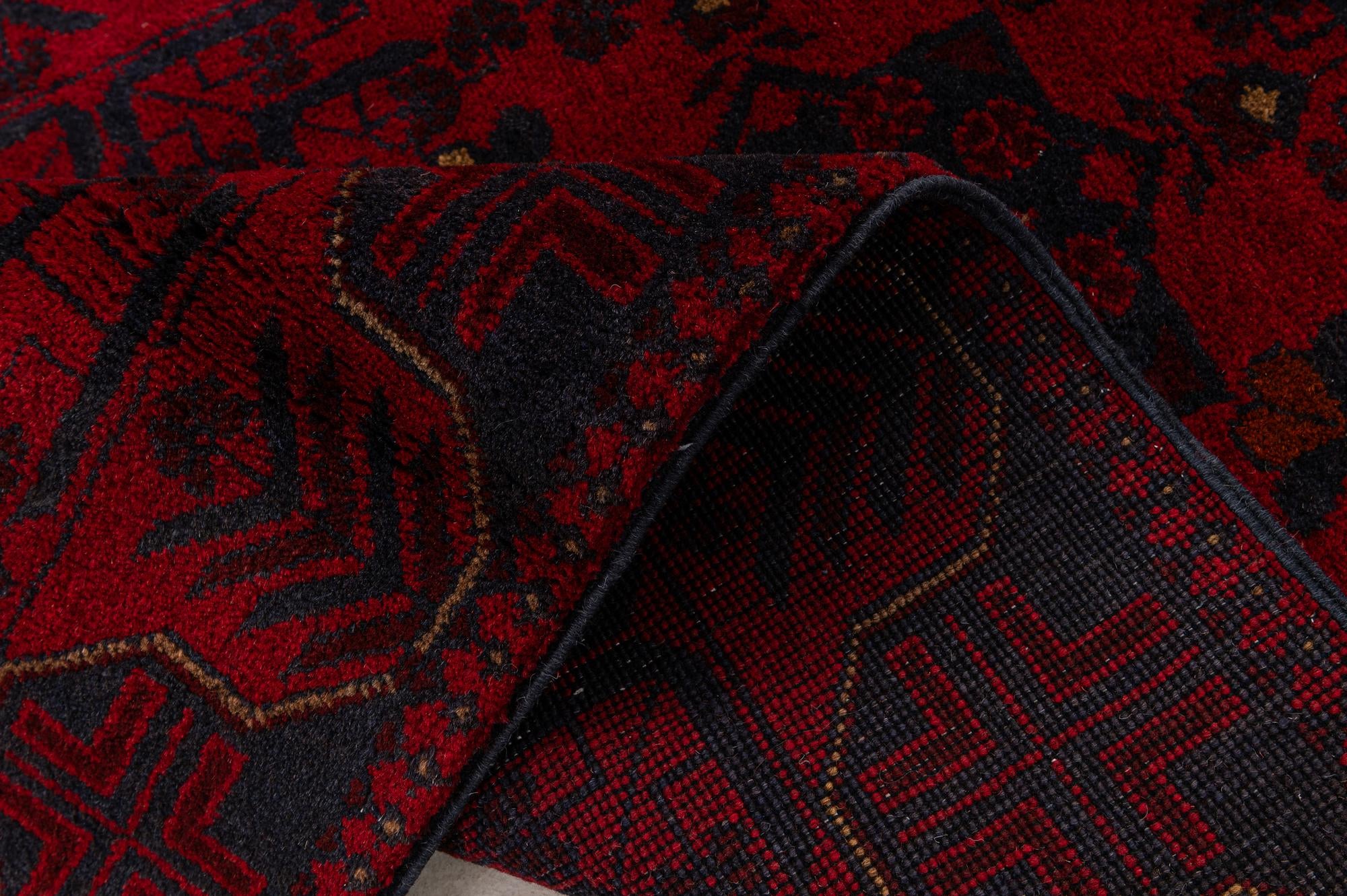 2' 9 x 6' 5 Hand Knotted Khal Mohammadi Wool Runner Rug