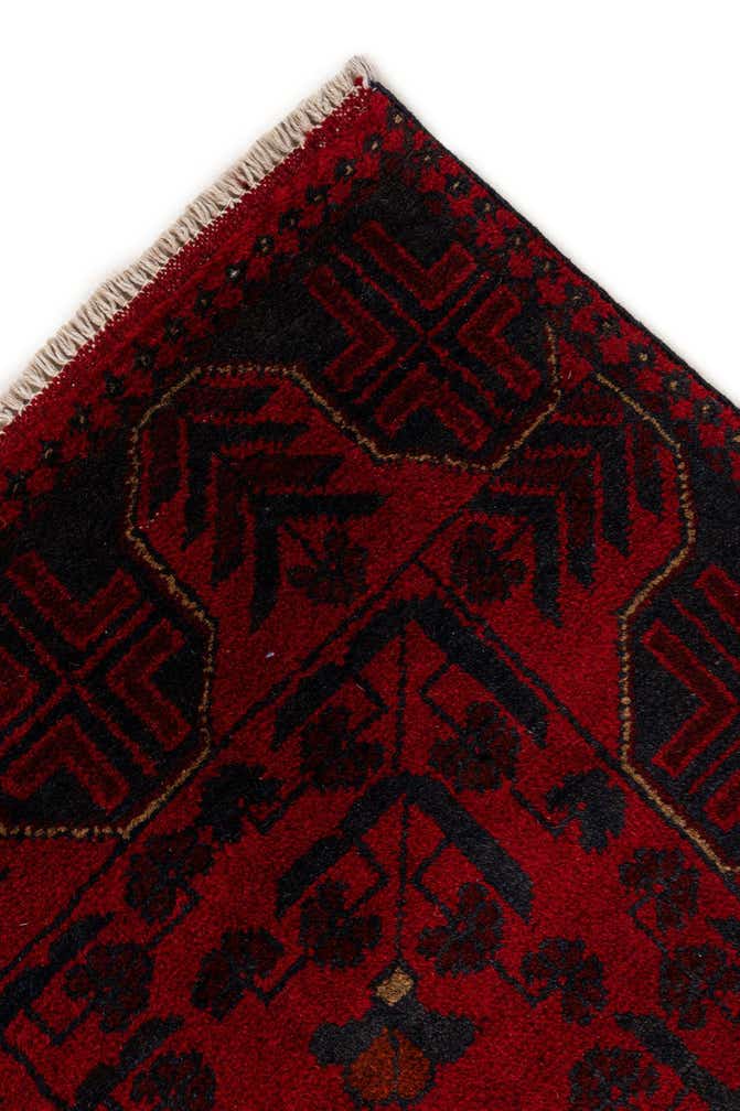 2' 9 x 6' 5 Hand Knotted Khal Mohammadi Wool Runner Rug