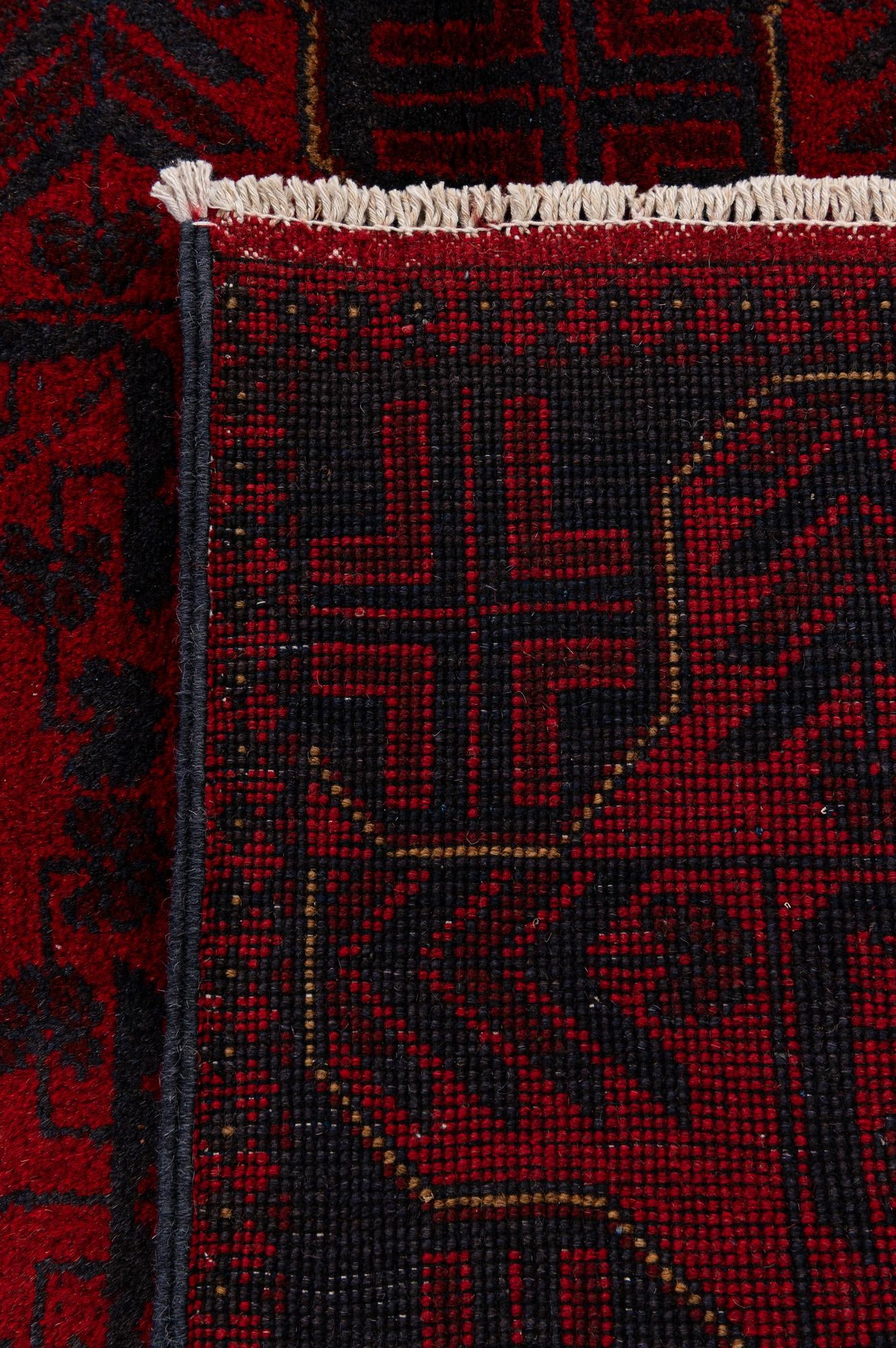 2' 9 x 6' 5 Hand Knotted Khal Mohammadi Wool Runner Rug