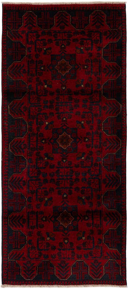 Detail image of 2' 9 x 6' 5 Hand Knotted Khal Mohammadi Wool Runner Rug