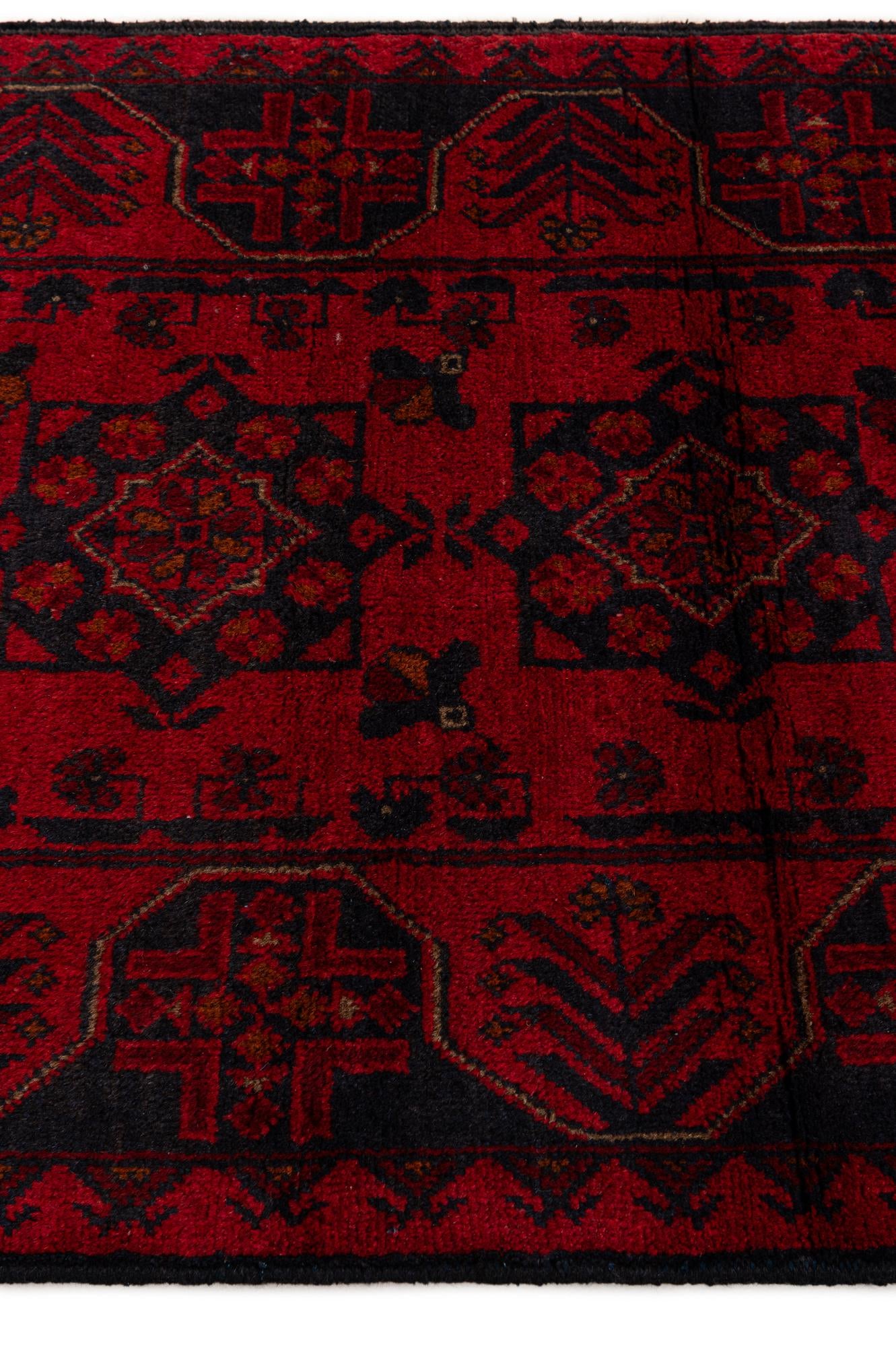 2' 8 x 6' 11 Hand Knotted Khal Mohammadi Wool Runner Rug