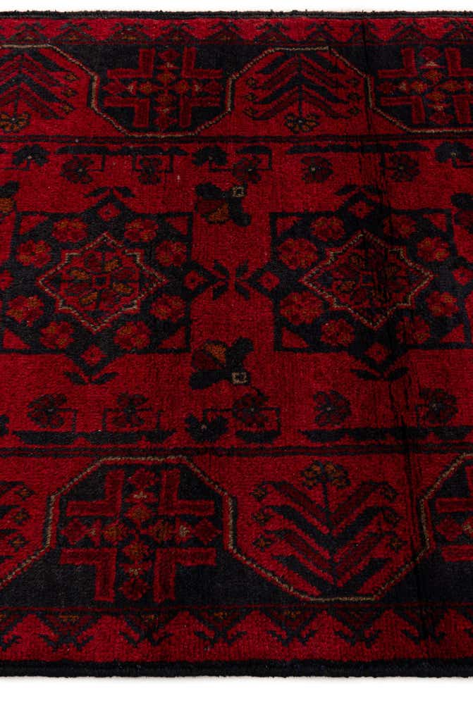 2' 8 x 6' 11 Hand Knotted Khal Mohammadi Wool Runner Rug