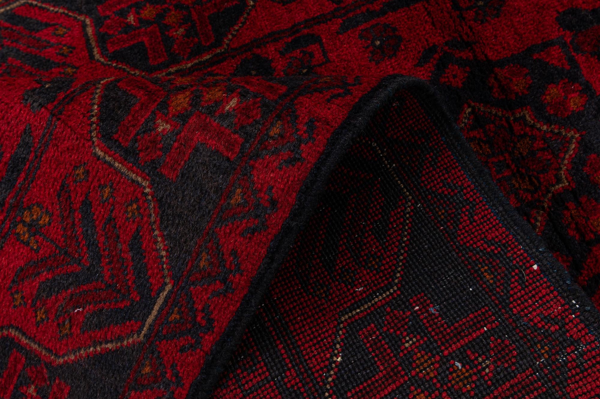 2' 8 x 6' 11 Hand Knotted Khal Mohammadi Wool Runner Rug