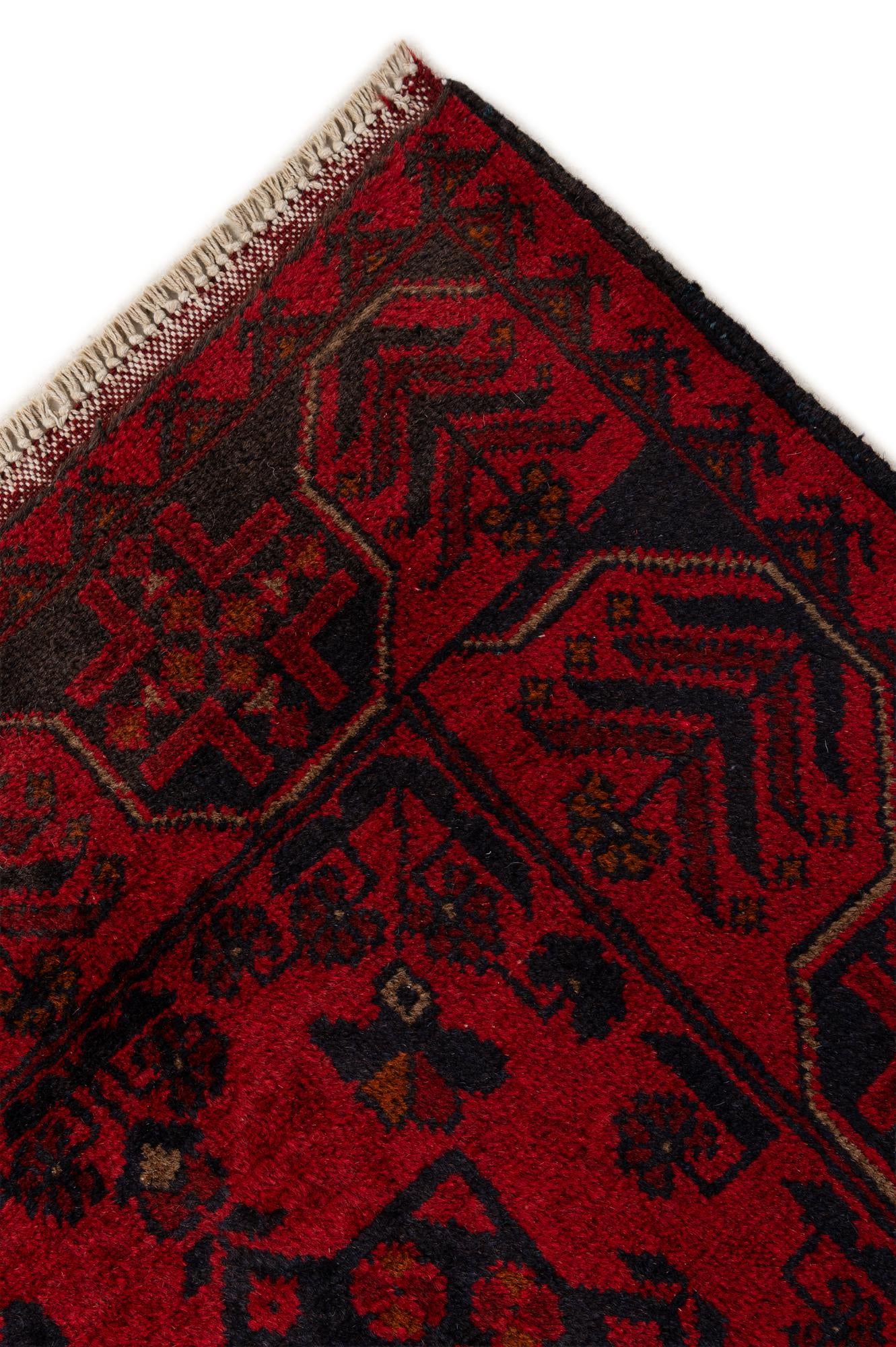 2' 8 x 6' 11 Hand Knotted Khal Mohammadi Wool Runner Rug