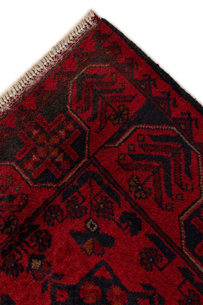 2' 8 x 6' 11 Hand Knotted Khal Mohammadi Wool Runner Rug