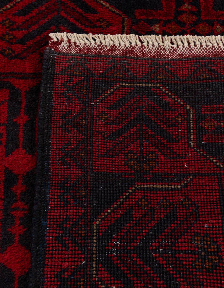 Detail image of 2' 8 x 6' 11  Hand Knotted Khal Mohammadi Wool Runner Rug