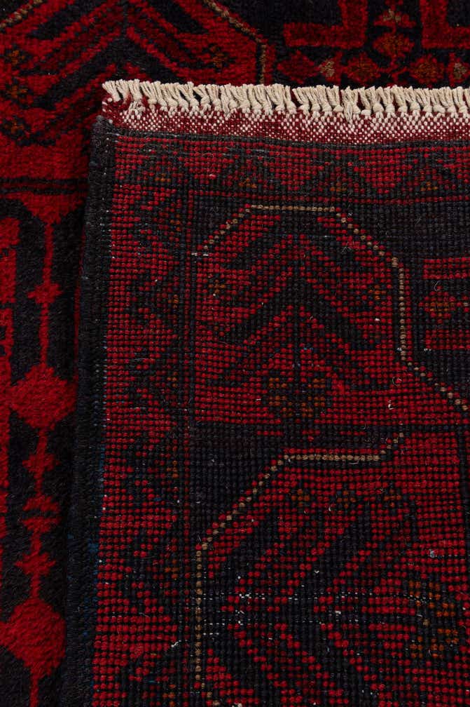 2' 8 x 6' 11 Hand Knotted Khal Mohammadi Wool Runner Rug