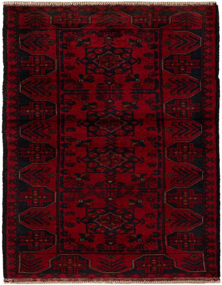 Detail image of 2' 8 x 6' 11 Hand Knotted Khal Mohammadi Wool Runner Rug