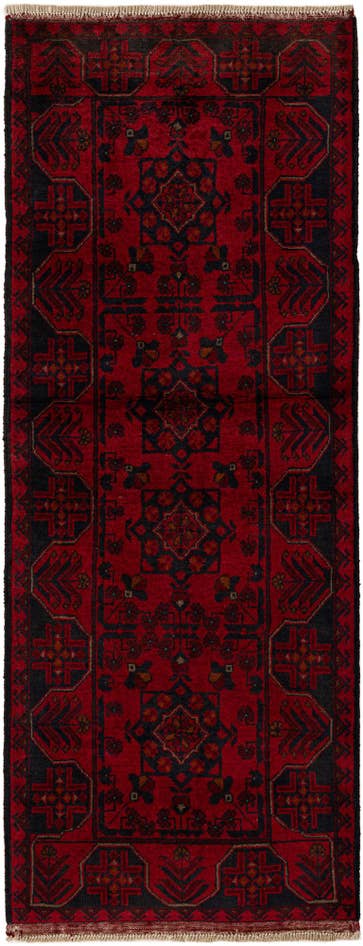 Detail image of 2' 8 x 6' 11 Hand Knotted Khal Mohammadi Wool Runner Rug