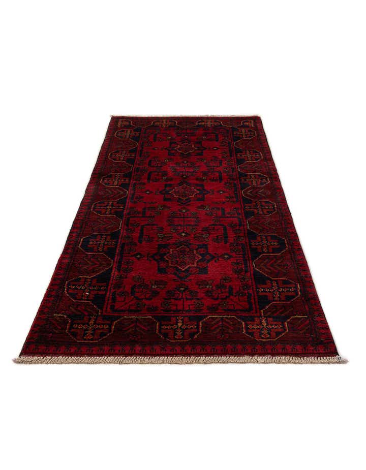 2' 6 x 6' 7 Hand Knotted Khal Mohammadi Wool Runner Rug