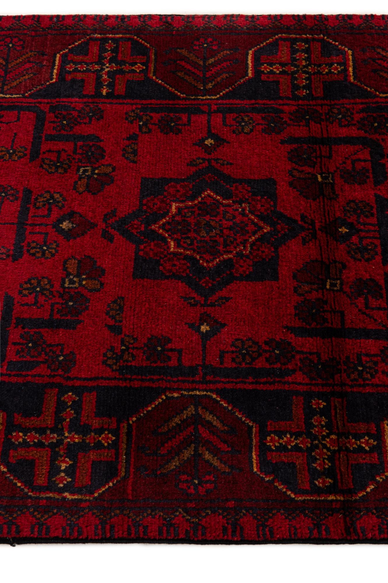 2' 6 x 6' 7 Hand Knotted Khal Mohammadi Wool Runner Rug
