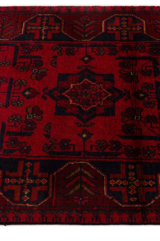2' 6 x 6' 7 Hand Knotted Khal Mohammadi Wool Runner Rug