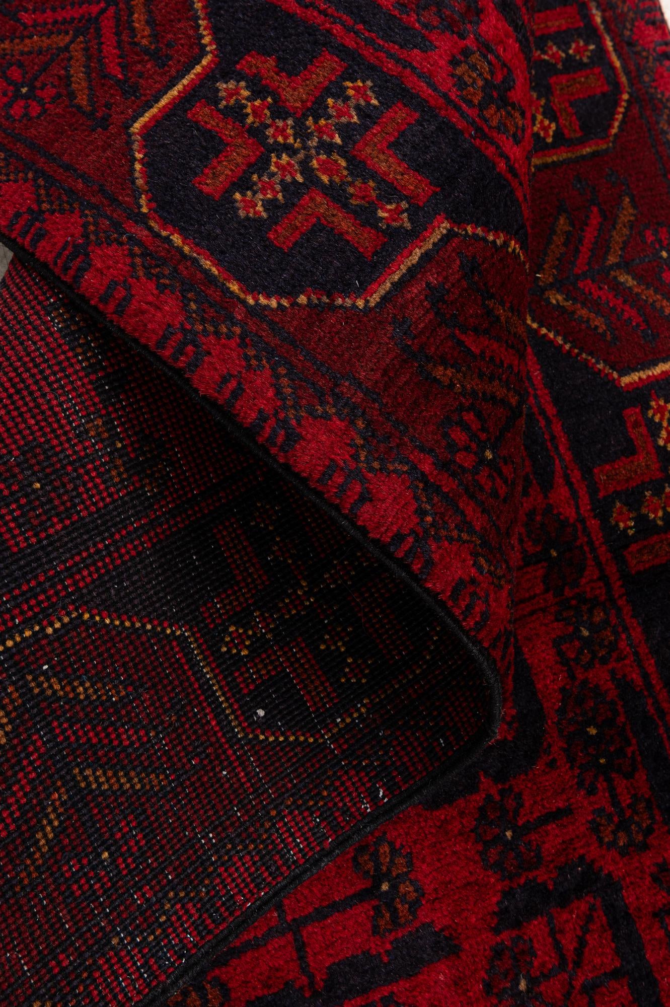 2' 6 x 6' 7 Hand Knotted Khal Mohammadi Wool Runner Rug