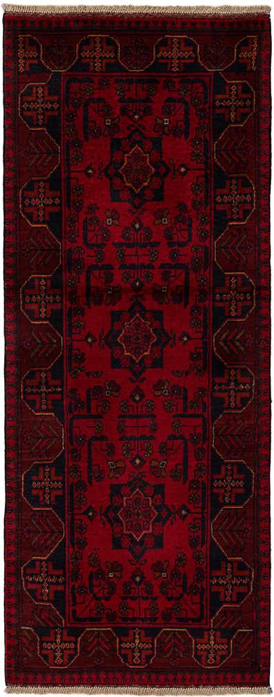 2' 6 x 6' 7 Hand Knotted Khal Mohammadi Wool Runner Rug