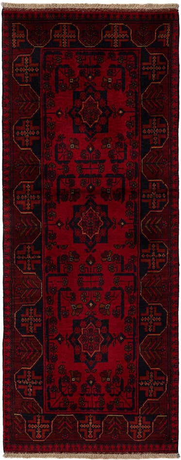 Detail image of 2' 6 x 6' 7 Hand Knotted Khal Mohammadi Wool Runner Rug