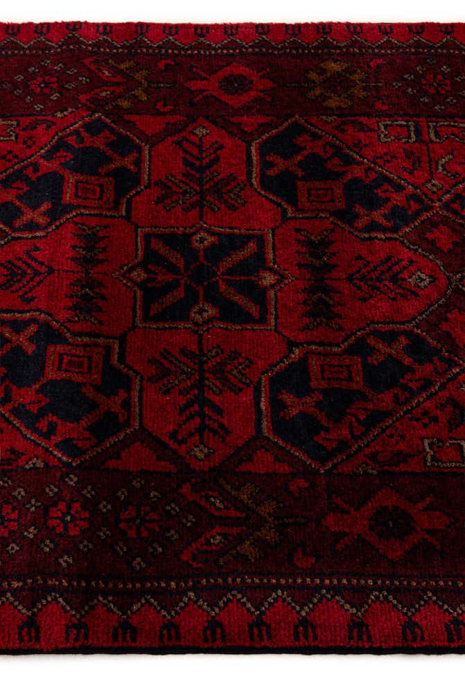2' 7 x 6' 7 Hand Knotted Khal Mohammadi Wool Runner Rug