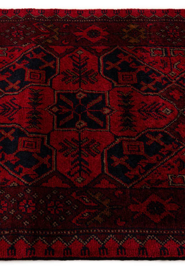 Detail image of 2' 7 x 6' 7 Hand Knotted Khal Mohammadi Wool Runner Rug