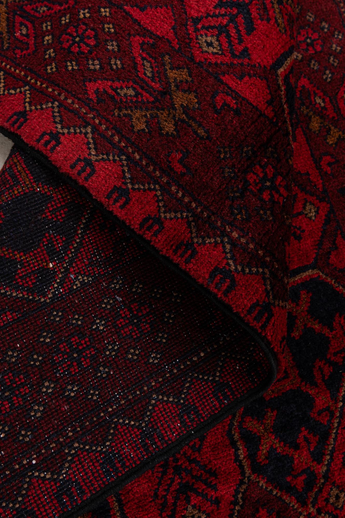 2' 7 x 6' 7 Hand Knotted Khal Mohammadi Wool Runner Rug