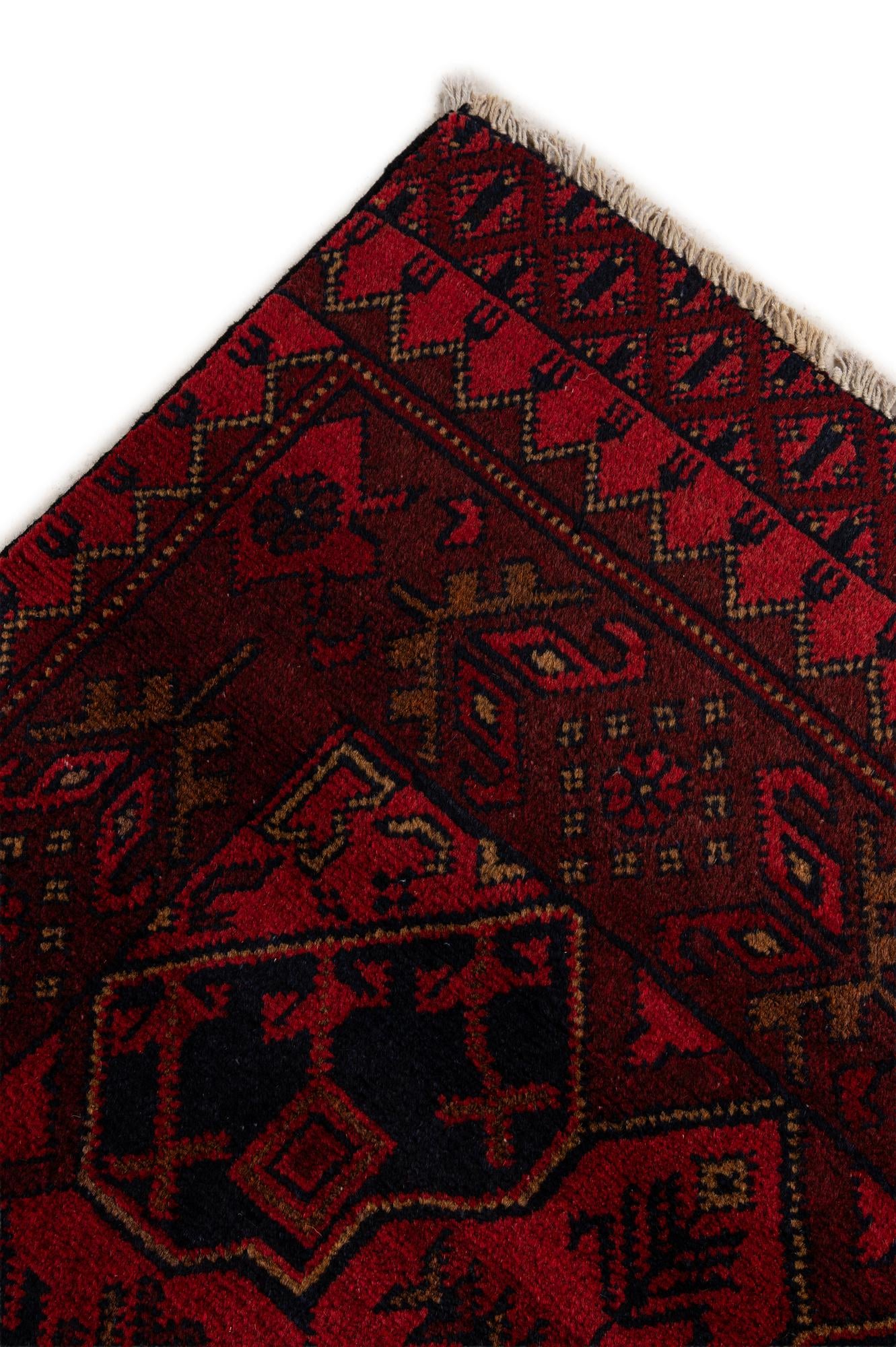 2' 7 x 6' 7 Hand Knotted Khal Mohammadi Wool Runner Rug