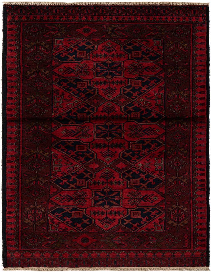 Detail image of 2' 8 x 6' 7 Hand Knotted Khal Mohammadi Wool Runner Rug