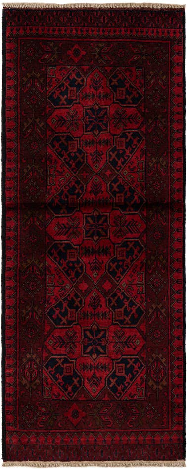 Detail image of 2' 8 x 6' 7 Hand Knotted Khal Mohammadi Wool Runner Rug