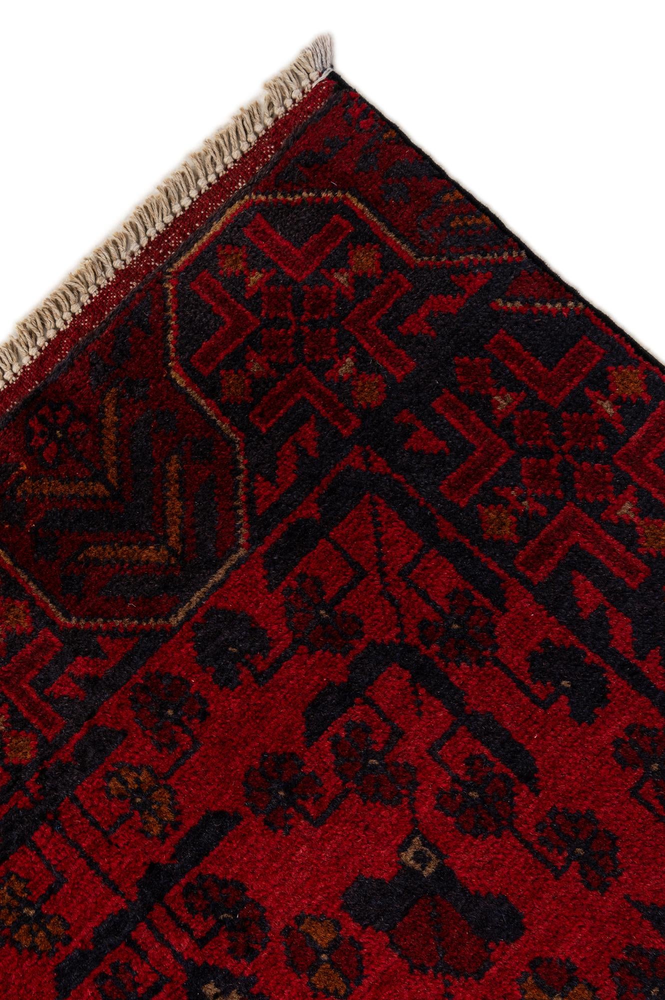 2' 6 x 6' 6 Hand Knotted Khal Mohammadi Wool Runner Rug
