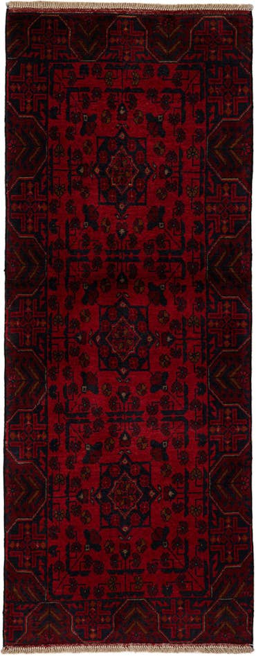Detail image of 2' 6 x 6' 6 Hand Knotted Khal Mohammadi Wool Runner Rug
