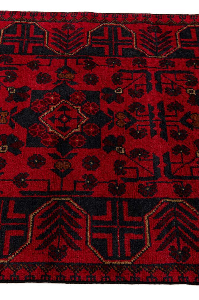 2' 7 x 6' 5 Hand Knotted Khal Mohammadi Wool Runner Rug