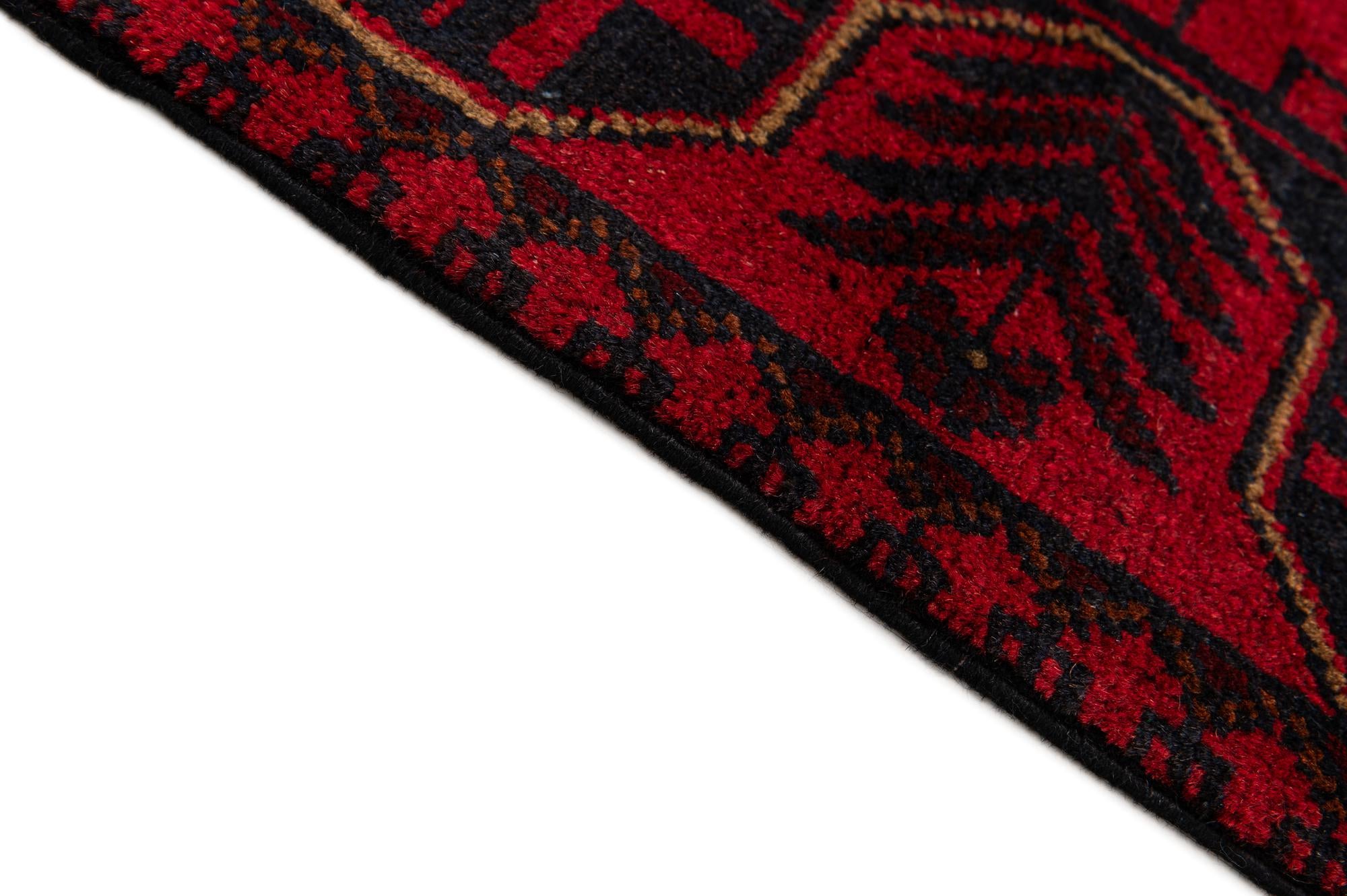 2' 7 x 6' 5 Hand Knotted Khal Mohammadi Wool Runner Rug