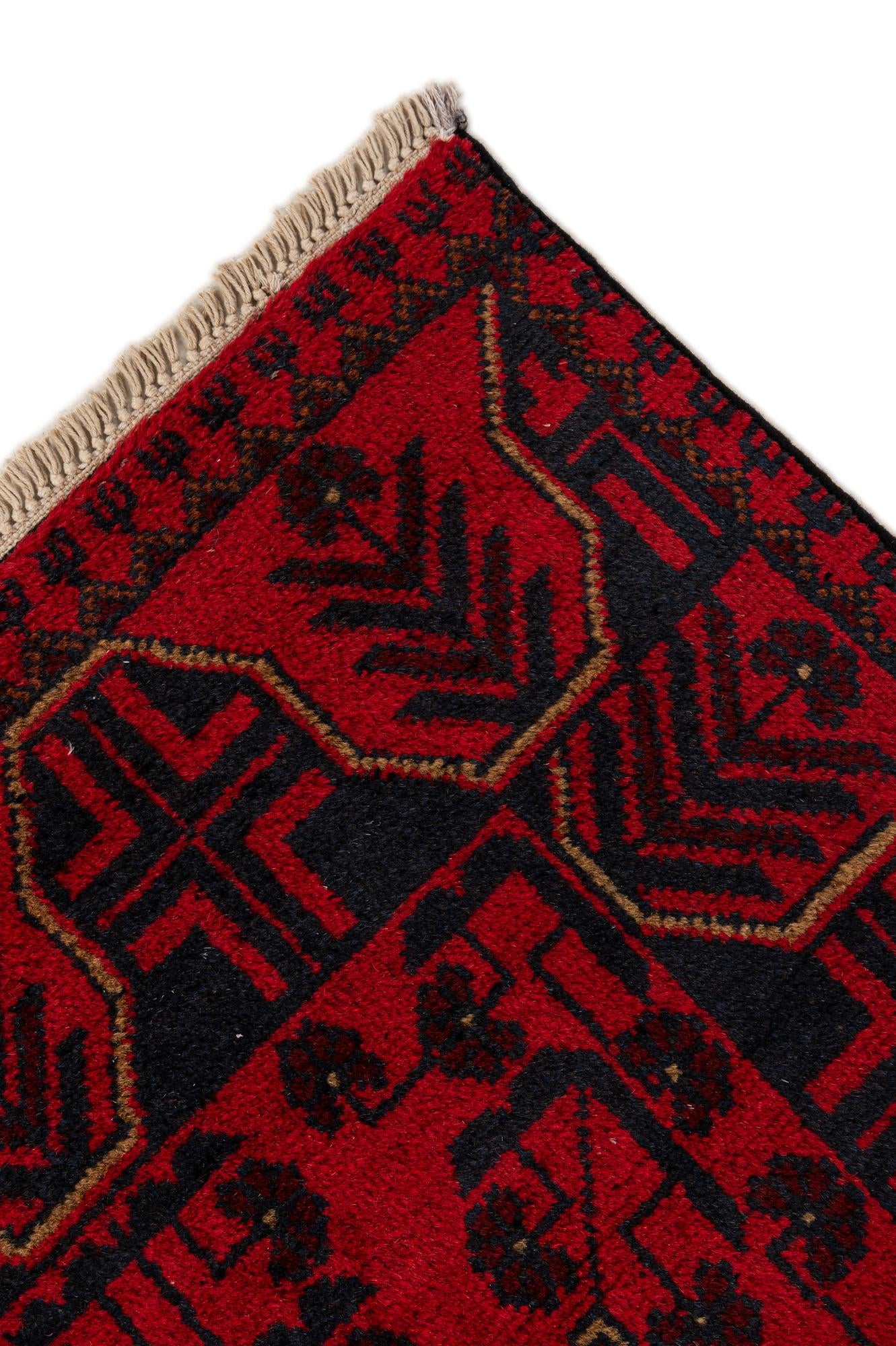 2' 7 x 6' 5 Hand Knotted Khal Mohammadi Wool Runner Rug