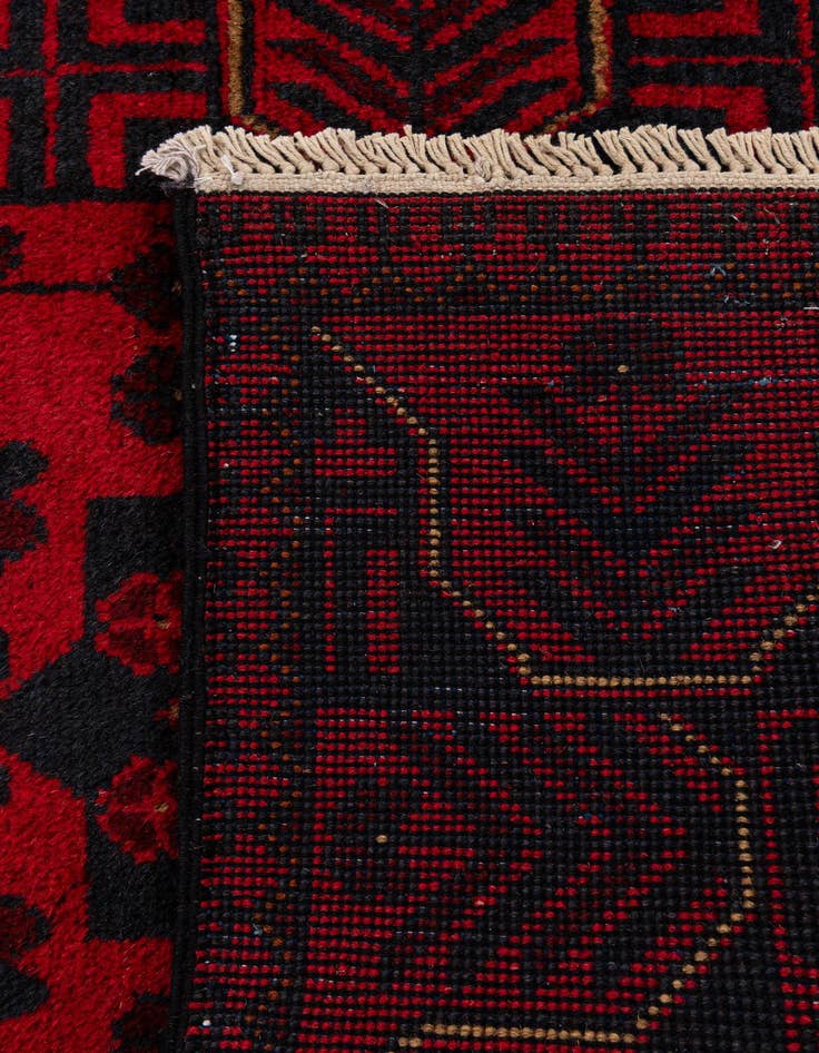Detail image of 2' 7 x 6' 5  Hand Knotted Khal Mohammadi Wool Runner Rug