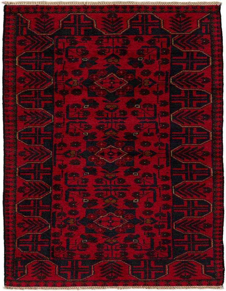 Detail image of 2' 7 x 6' 5 Hand Knotted Khal Mohammadi Wool Runner Rug
