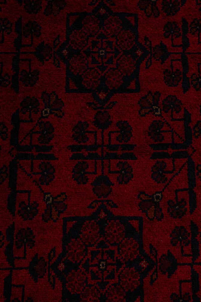 2' 9 x 6' 8 Hand Knotted Khal Mohammadi Wool Runner Rug