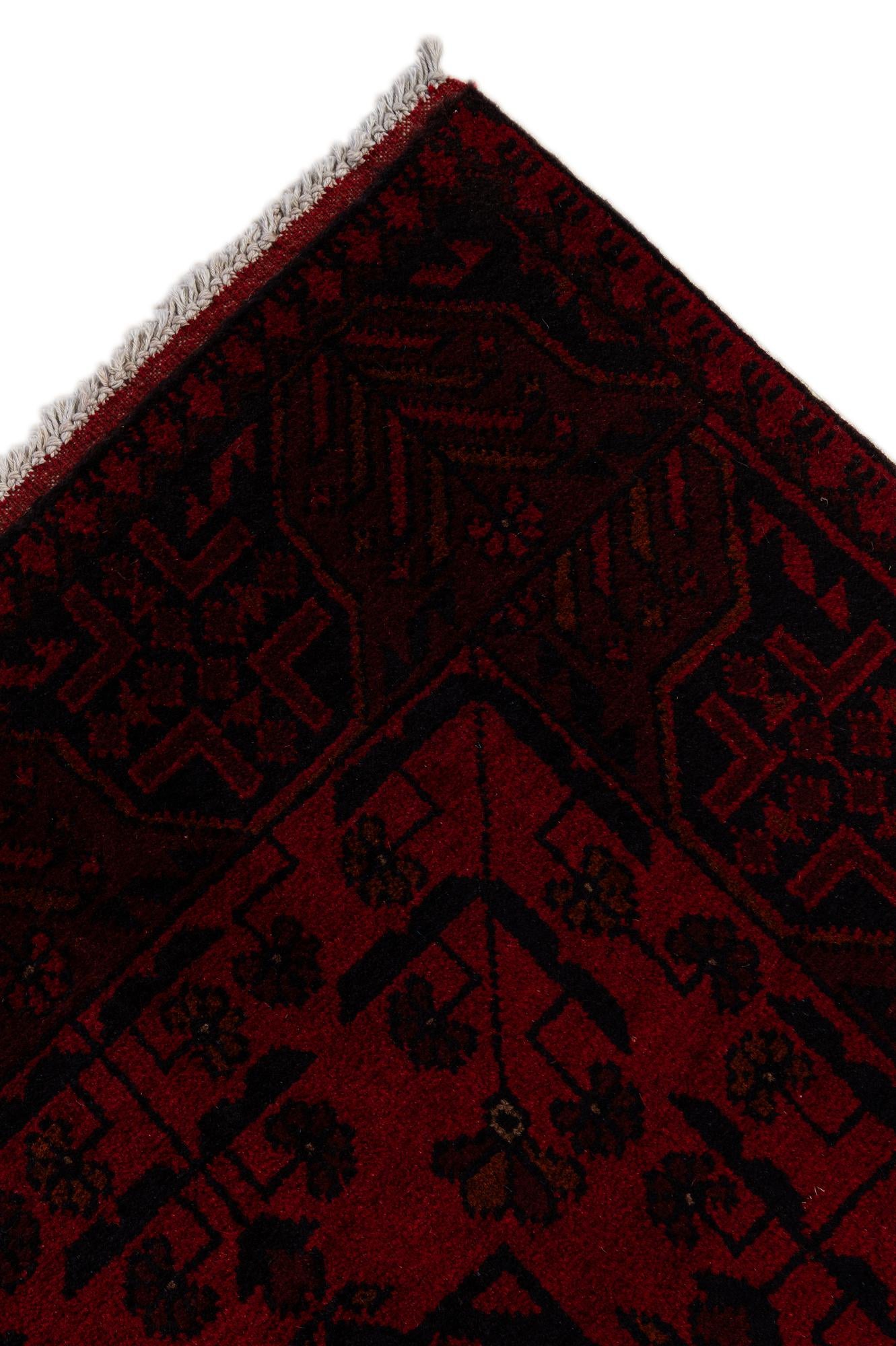 2' 9 x 6' 8 Hand Knotted Khal Mohammadi Wool Runner Rug