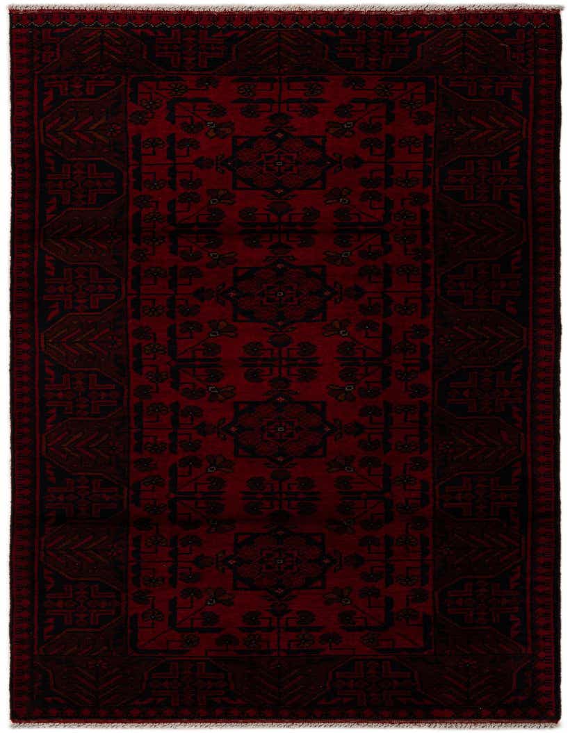 2' 9 x 6' 8 Hand Knotted Khal Mohammadi Wool Runner Rug