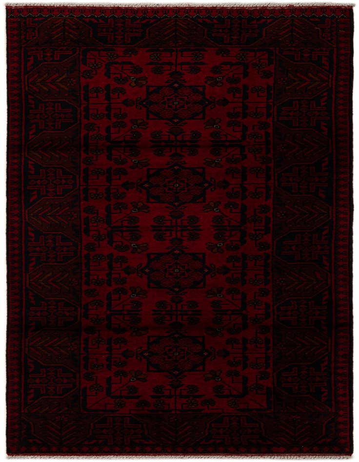 Detail image of 2' 9 x 6' 8 Hand Knotted Khal Mohammadi Wool Runner Rug