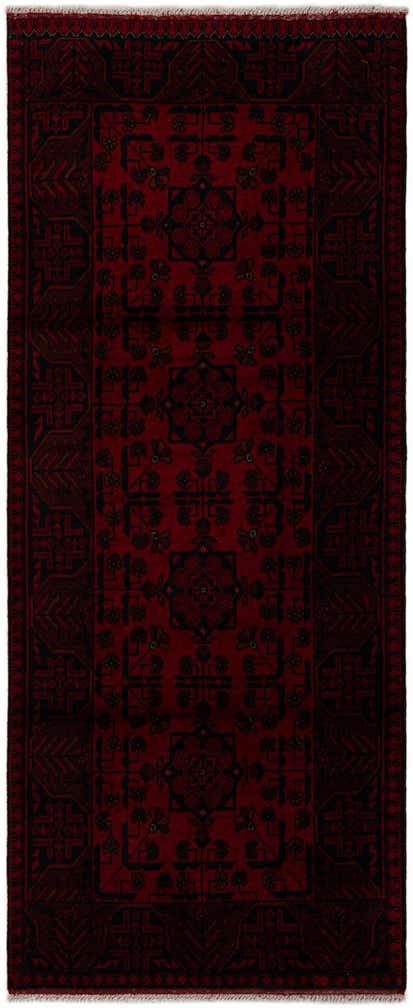 2' 9 x 6' 8 Hand Knotted Khal Mohammadi Wool Runner Rug