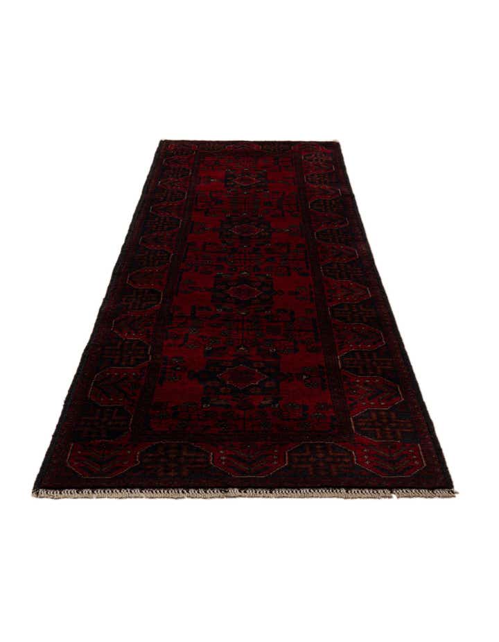 2' 7 x 9' 3 Hand Knotted Khal Mohammadi Wool Runner Rug