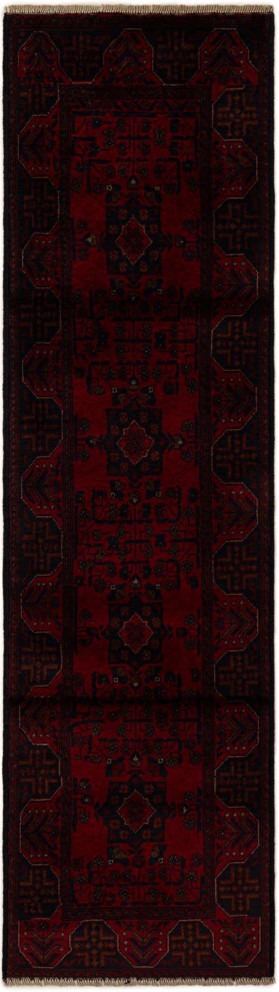 2' 7 x 9' 3 Hand Knotted Khal Mohammadi Wool Runner Rug