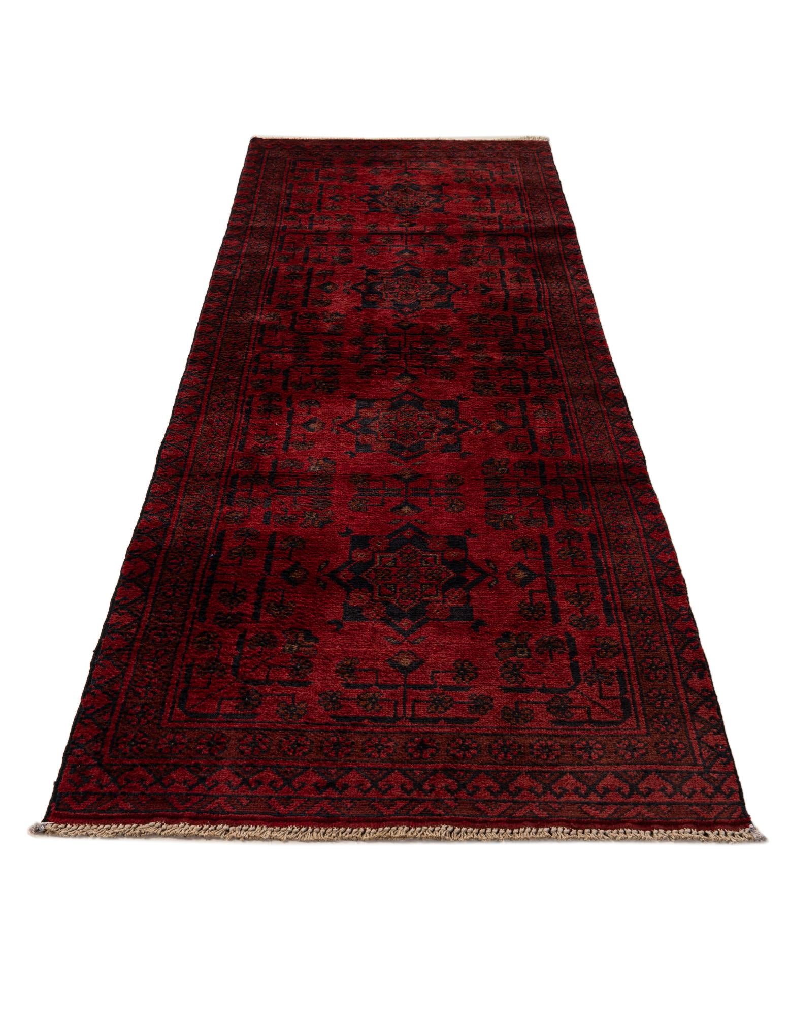 2' 6 x 9' 5 Hand Knotted Khal Mohammadi Wool Runner Rug