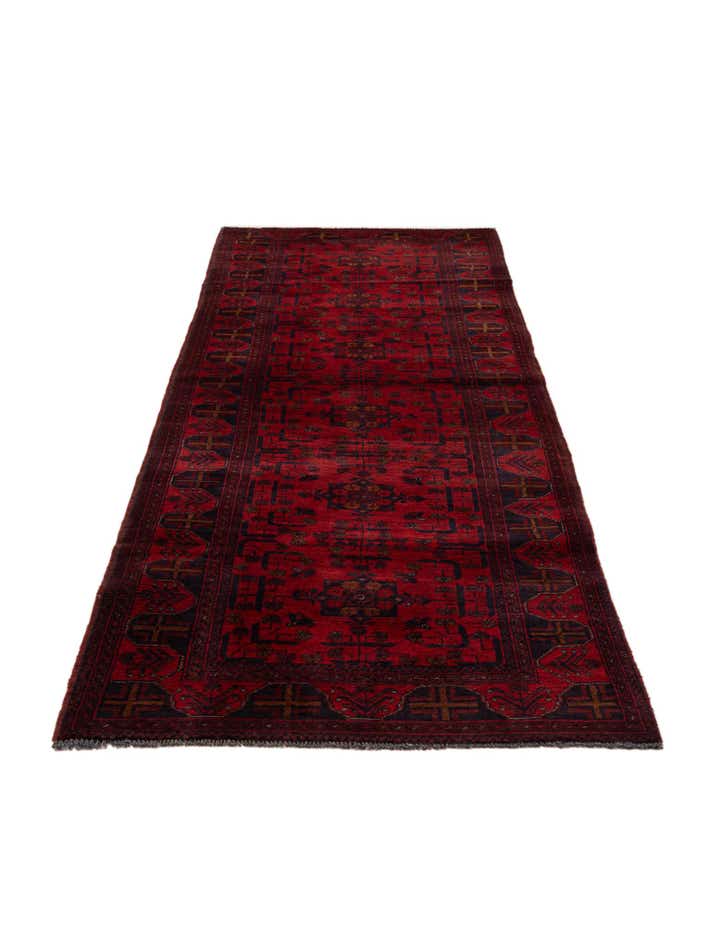 2' 9 x 9' 4 Hand Knotted Khal Mohammadi Wool Runner Rug