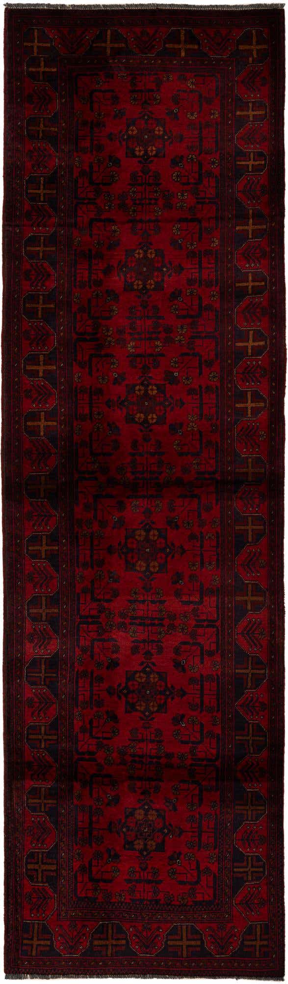 2' 9 x 9' 4 Hand Knotted Khal Mohammadi Wool Runner Rug