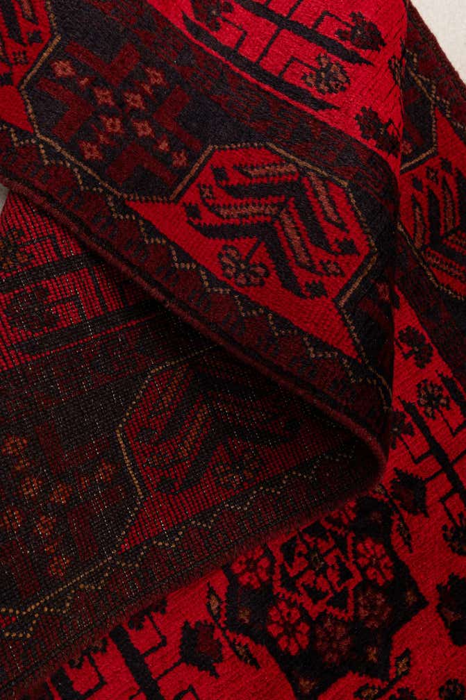 2' 9 x 9' 6 Hand Knotted Khal Mohammadi Wool Runner Rug