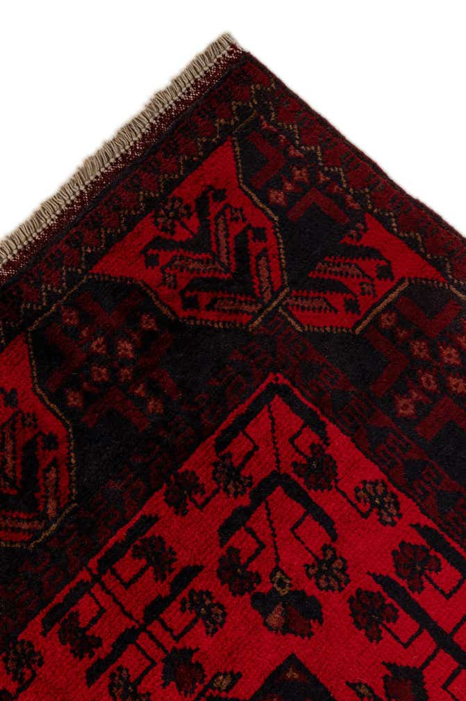 2' 9 x 9' 6 Hand Knotted Khal Mohammadi Wool Runner Rug