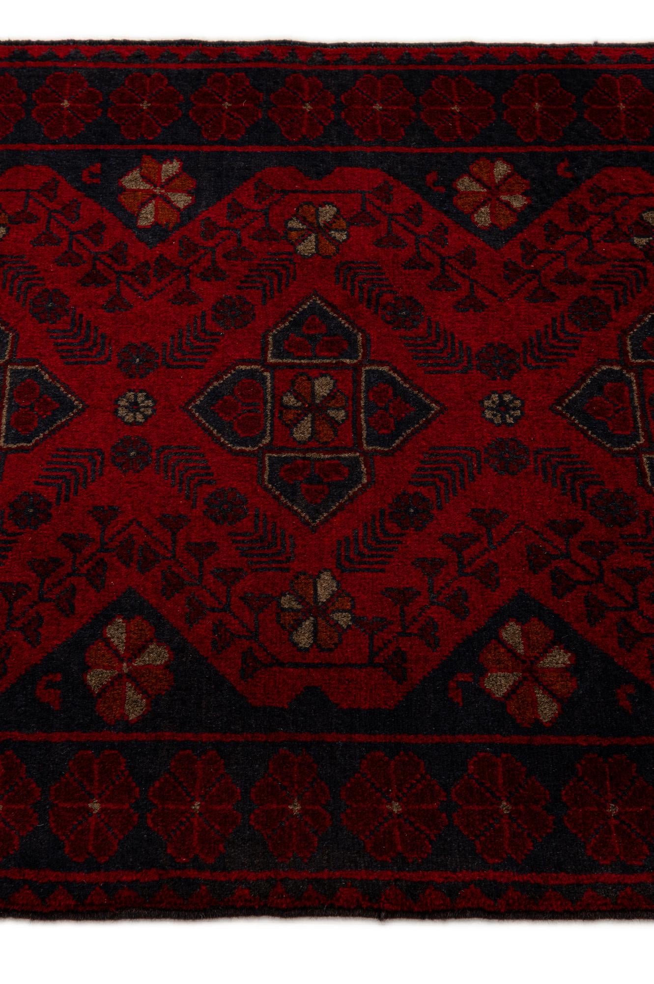 2' 8 x 9' 8 Hand Knotted Khal Mohammadi Wool Runner Rug