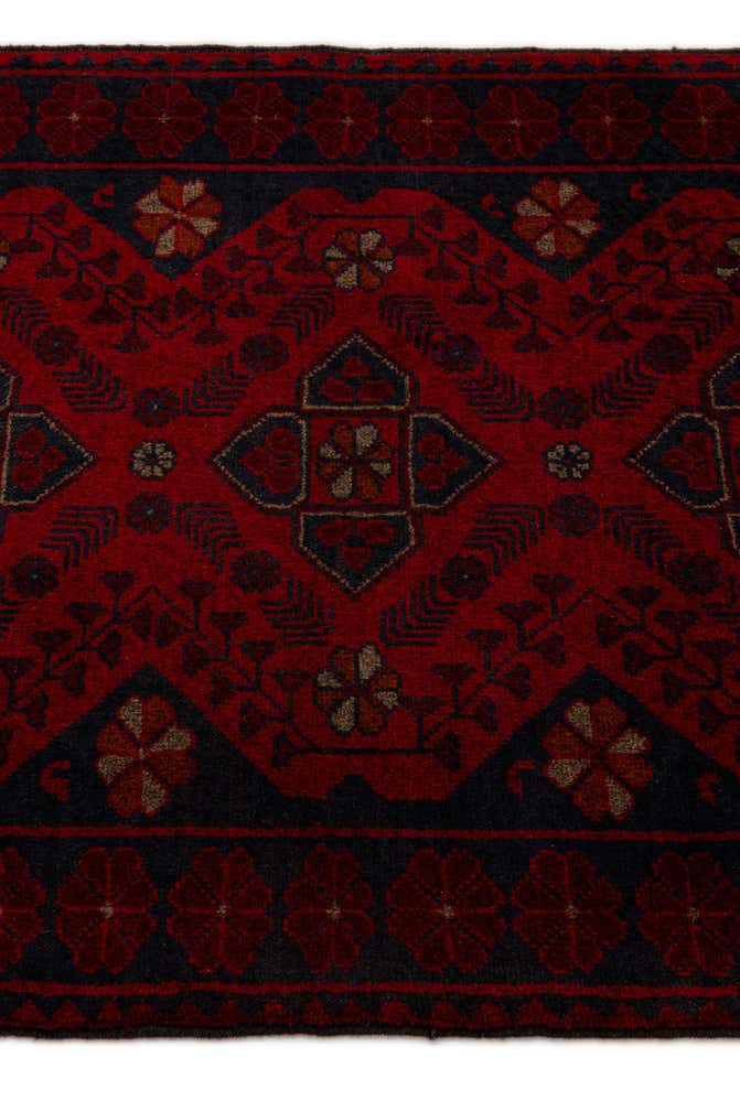 2' 8 x 9' 8 Hand Knotted Khal Mohammadi Wool Runner Rug