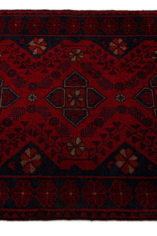 Detail image of 2' 8 x 9' 8 Hand Knotted Khal Mohammadi Wool Runner Rug