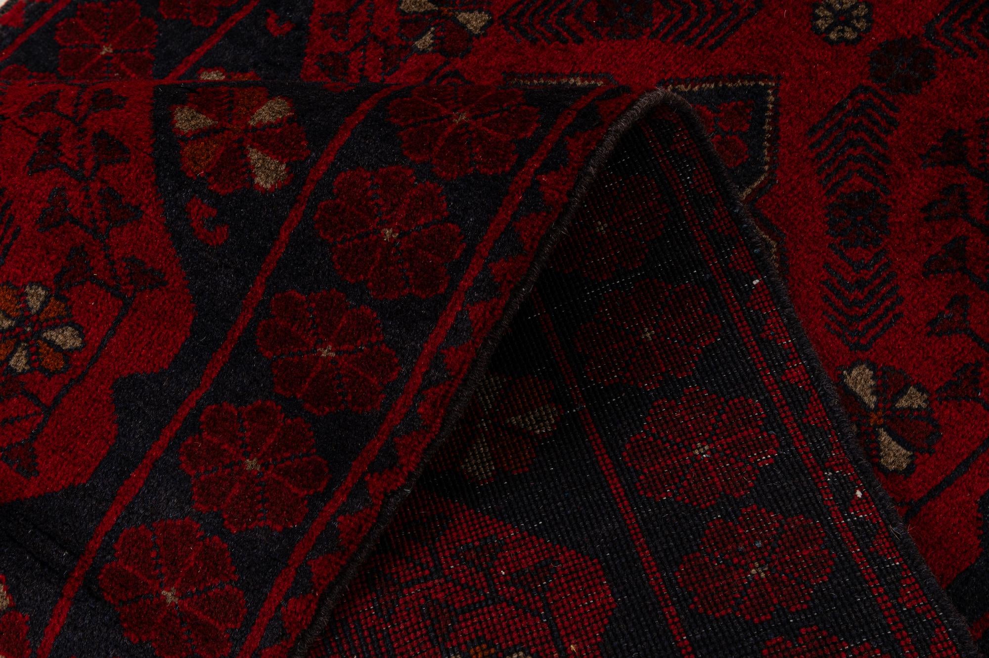 2' 8 x 9' 8 Hand Knotted Khal Mohammadi Wool Runner Rug