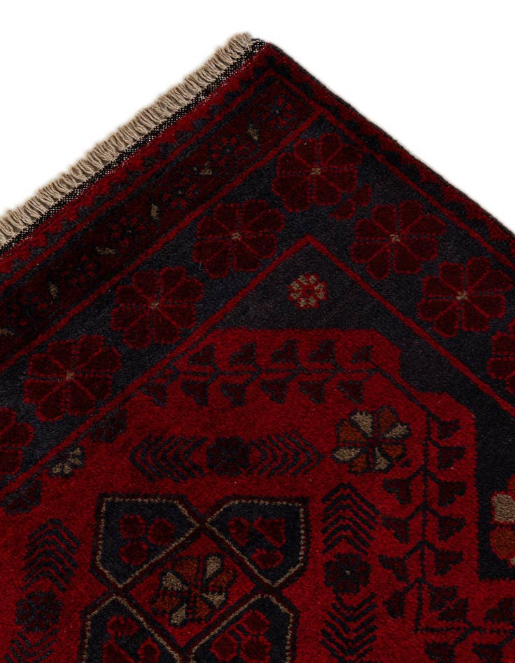Detail image of 2' 8 x 9' 8  Hand Knotted Khal Mohammadi Wool Runner Rug