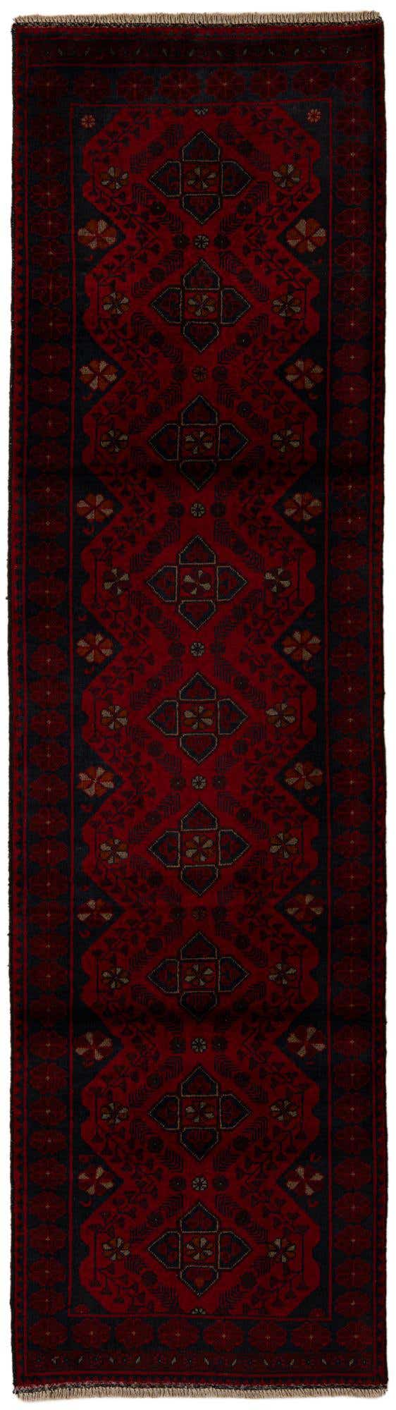 2' 8 x 9' 8 Hand Knotted Khal Mohammadi Wool Runner Rug
